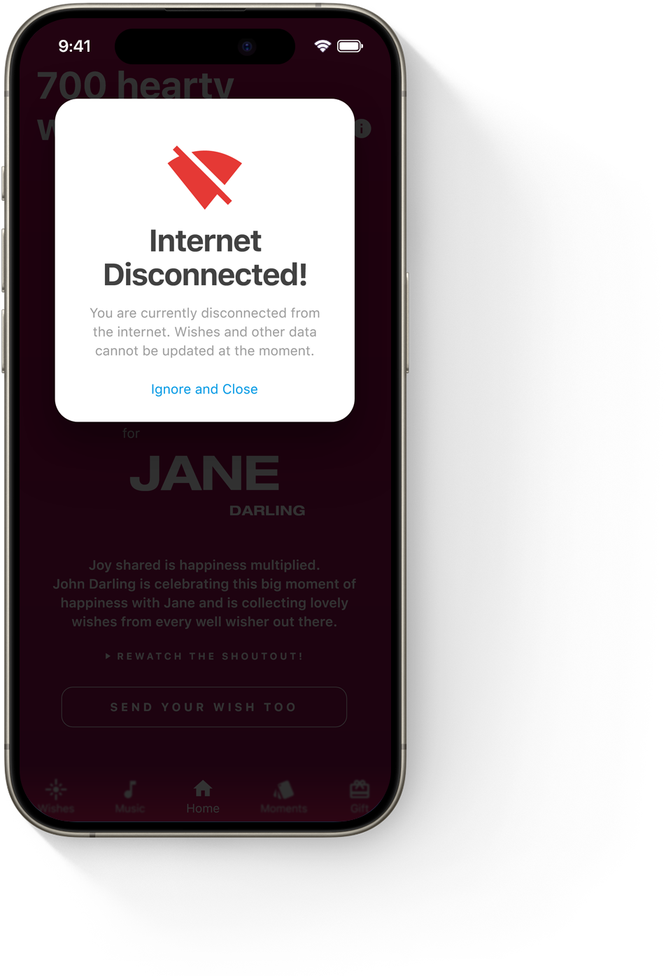 Internet disconnected